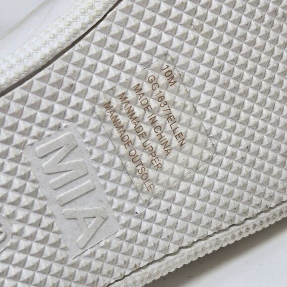 MIA Ellen Platform Black Strqppy Leather Sandals Buckled Ankle Strap Size US10 - Picture 9 of 9